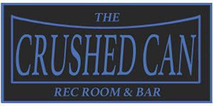 Logo Crushed Can Rec Room and Bar Logo Crushed Can Rec Room and Bar
