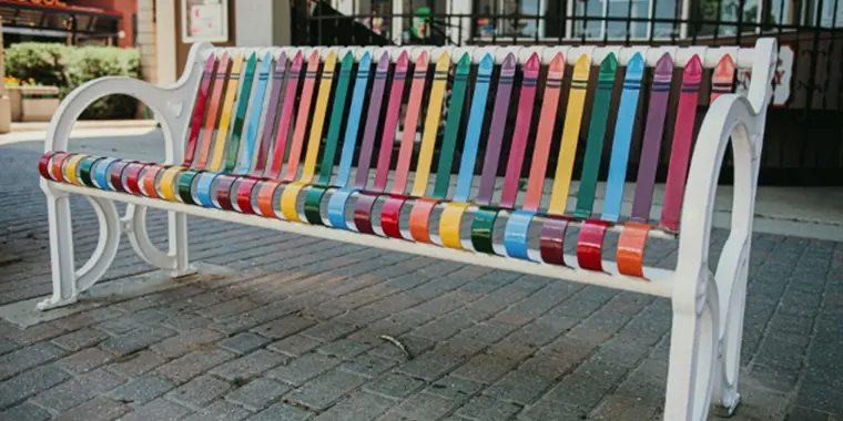Colorful bench Colorful bench